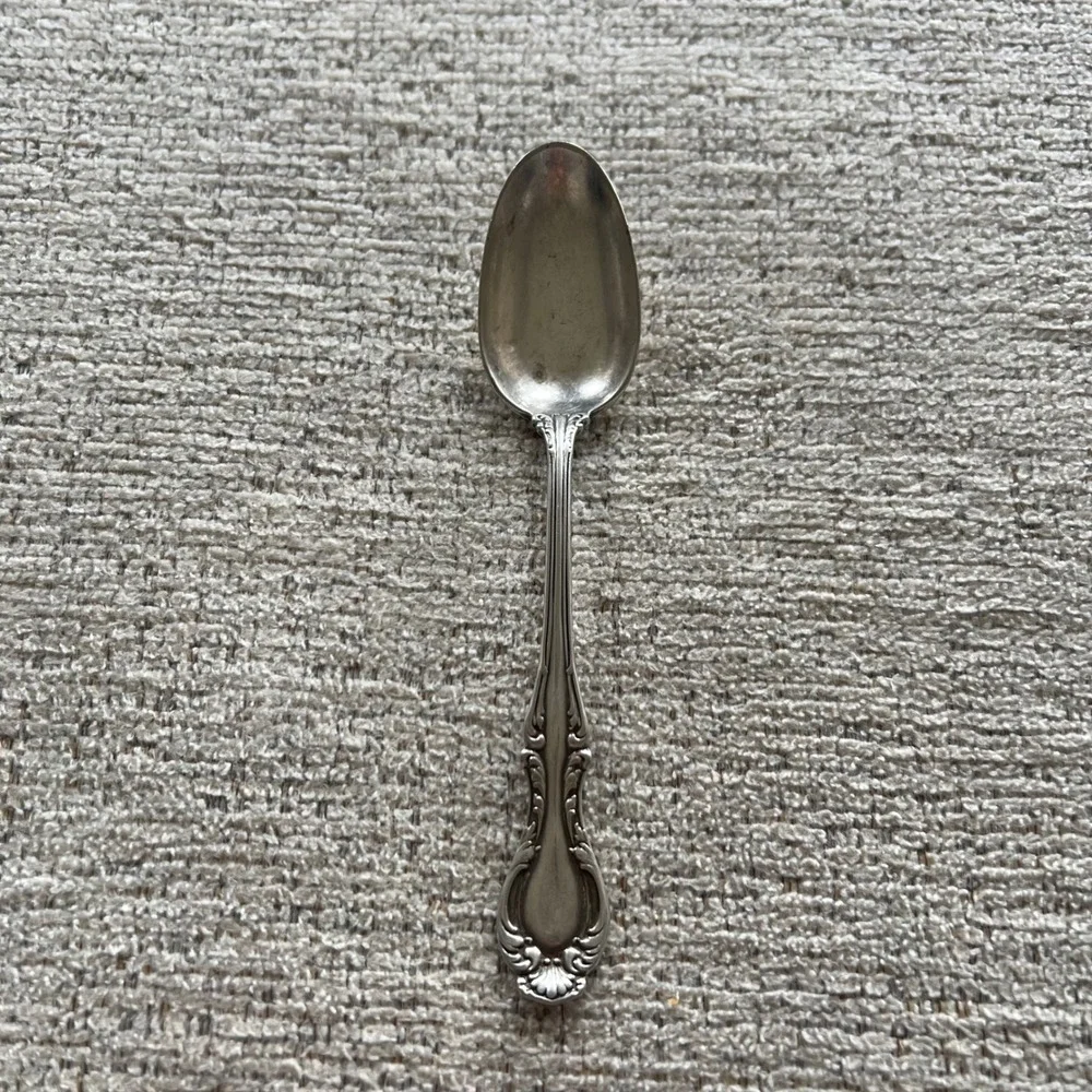 1835 R Wallace Lucerne Silverplate Teaspoon Vintage Ornate Scroll‎ Flatware 6